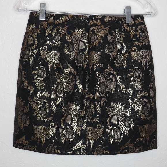 bebe* Women's Fully Lined 6" Front Zipper Slit Textured BOHO Pencil Skirt~Size 0 - Picture 2 of 9